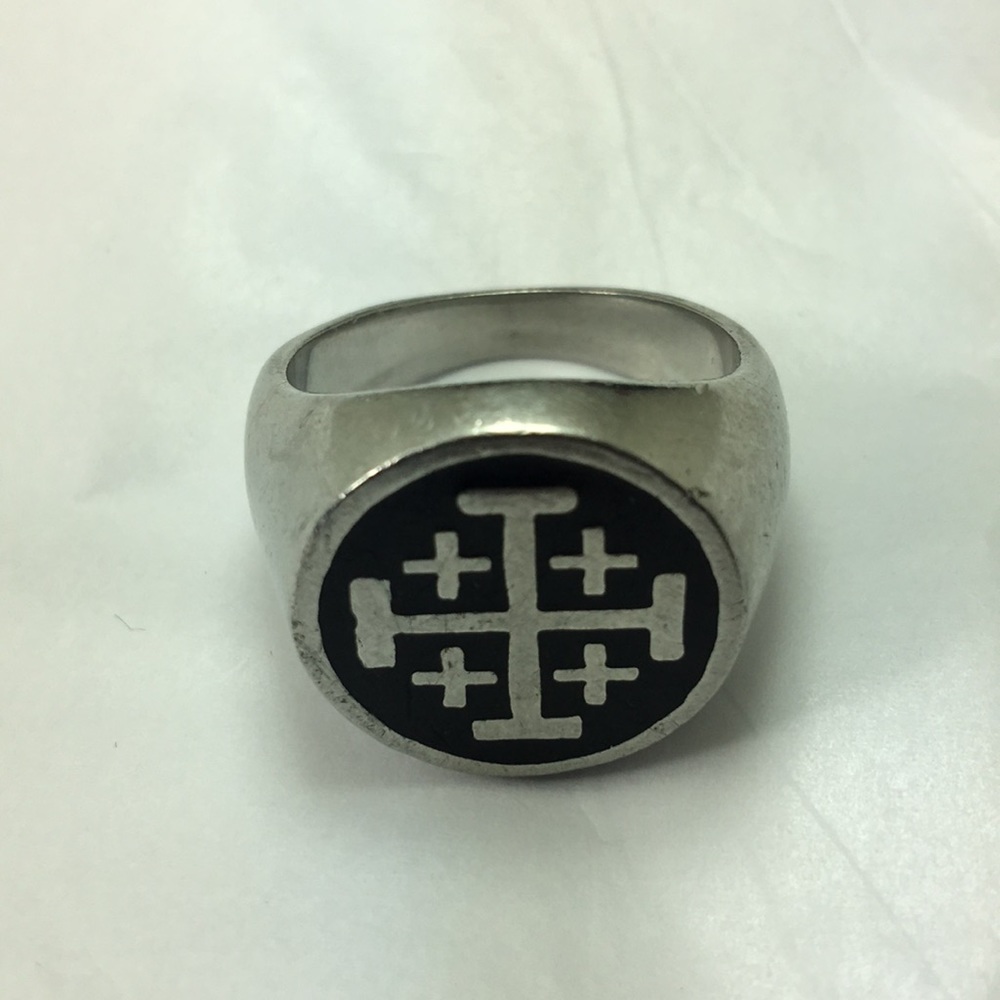 Stainless Steel Cross Ring Size 11.5